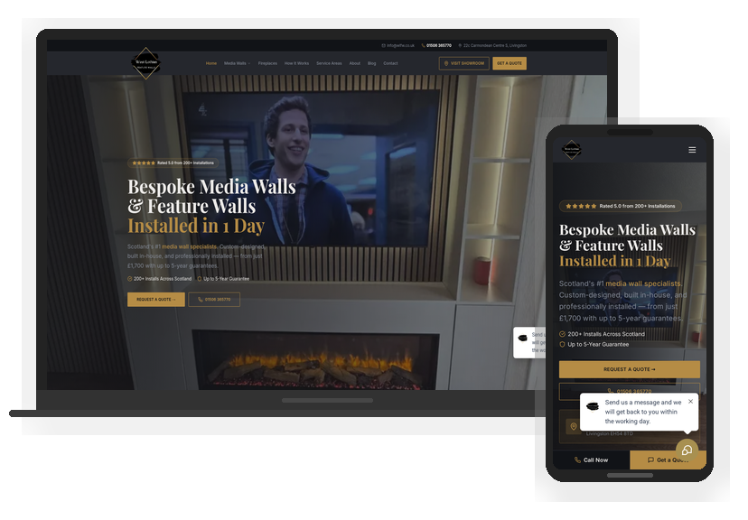 WLFW — Media Walls website designed by Time To Scale